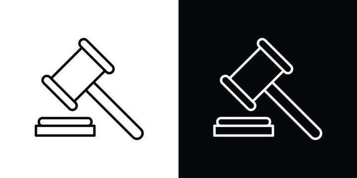 Gavel icon vector illustrations kit