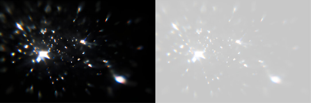 Crystal brilliance artwork with radiant diamond reflections, glowing lens effects, transparent prism overlays and vibrant light textures
