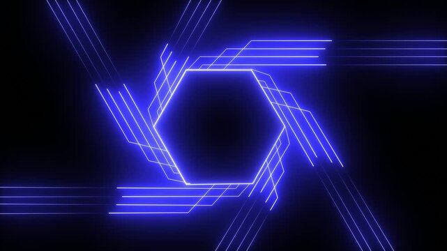 Neon Line Arrow Animation.