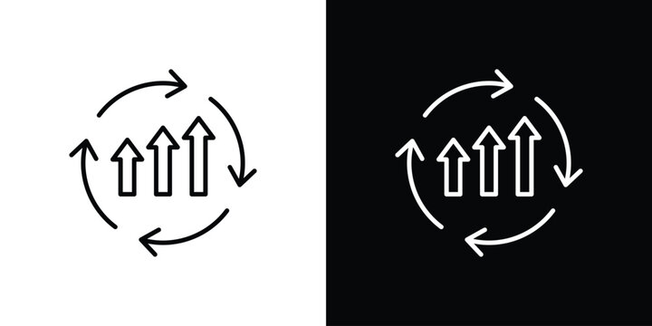Continuous improvement icon vector graphic kit