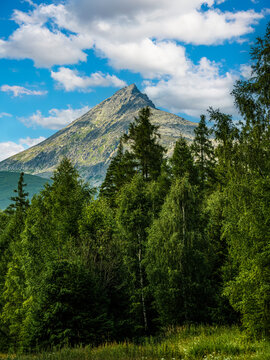 The Majestic Peak of Mount Krivan in Summer