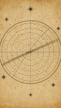 Vintage celestial map mobile wallpaper