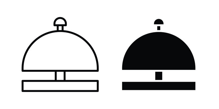 Bell concierge icon vector designs set