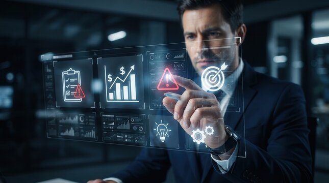Business investment risk management and assessment strategy for financial forecasting.