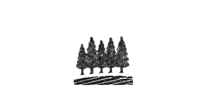 Sketch windbreak icon animation - smooth progressive reveal