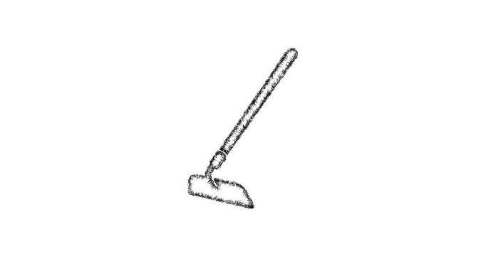 Sketch hoe icon animation - smooth progressive reveal