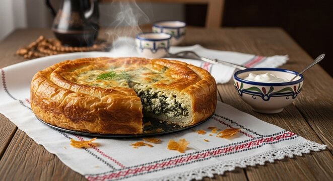 Savory pie food photography