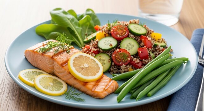 Salmon salad plate
