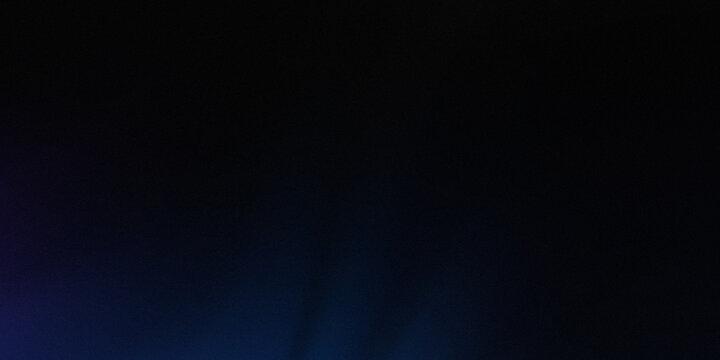 Deep blue light leak on black background, cinematic dark gradient texture, abstract moody lens flare for overlay and creative design