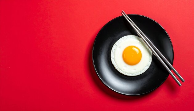 Close-up view of a single fried egg in a frying pan.