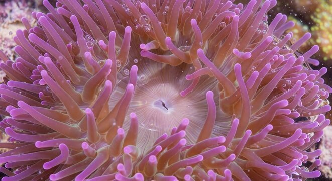 Sea anemone macro photography