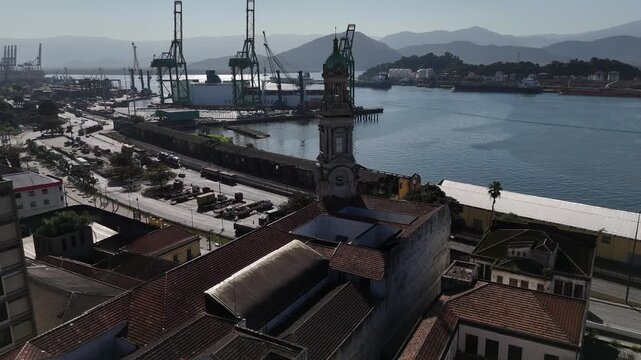 SANTOS - TORRE MUSEU CAF&Eacute; - FIM DE TARDE - MOV APROXIM EM TORNO