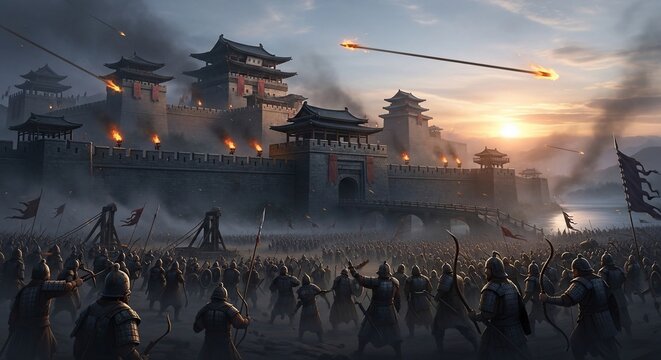 Siege warfare illustration