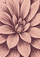 Obraz premium Intricate floral illustration with texture.