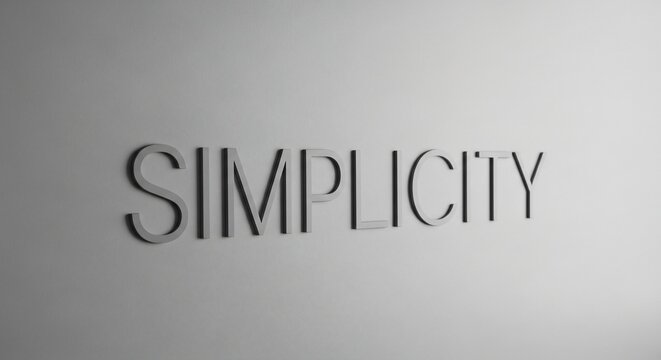Simplicity text design