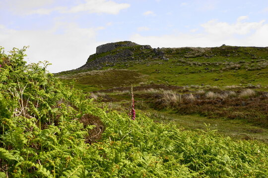 Ruins of Dun Beag Iron Age  Broch at Struan, Isle of Skye, Scotland, UK