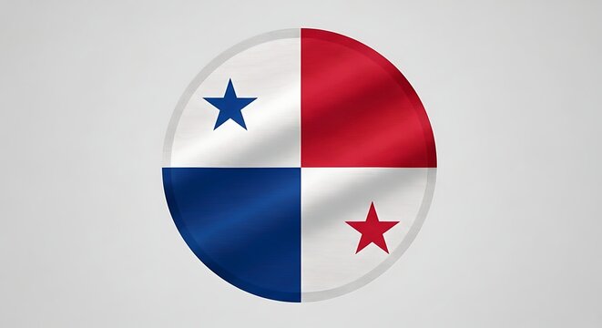 Colorful 3D sphere with star symbols on white background.