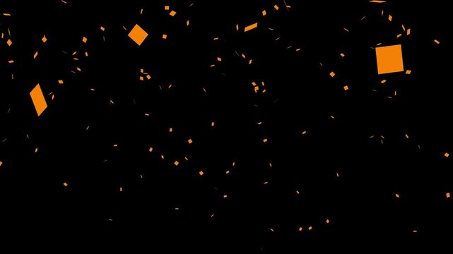 3D animation of exploding confetti. 4K ProRes 4444