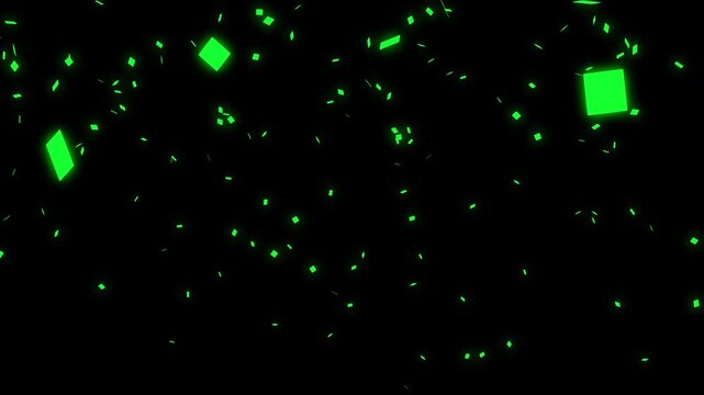3D animation of exploding confetti. 4K ProRes 4444