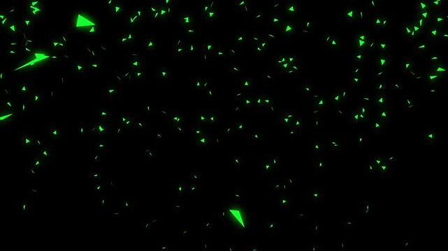 3D animation of exploding confetti. colorful confetti particles