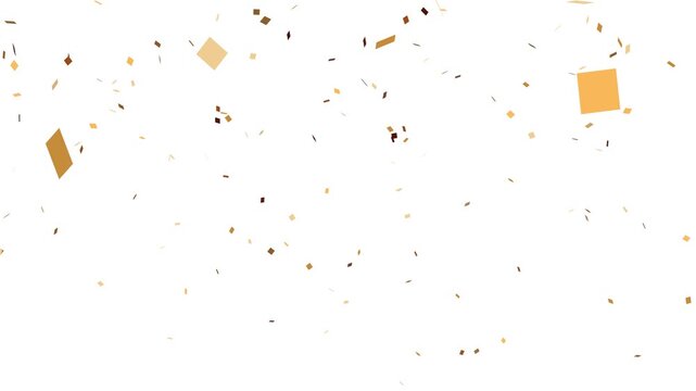 Motley confetti pop animation falling down, birthday party colorful confetti raining down, New Year or christmas celebration