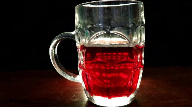 Glass of brown beer