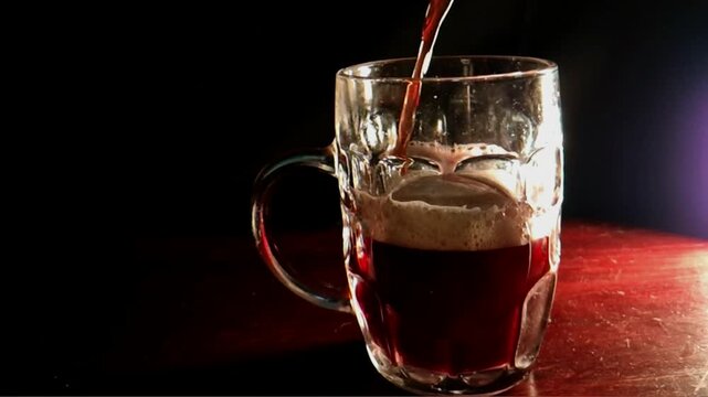 Glass of brown beer