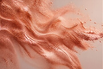 Obraz premium Copper powder swirling in soft neutral background studio