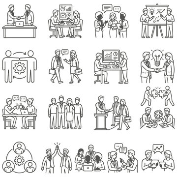 business partnership teamwork and collaboration in business communication for successful business meeting outcomes.