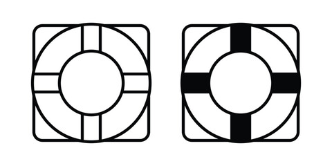Life buoy icon line graphics series. EPS10 © John