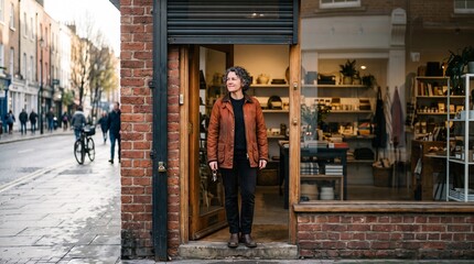 Obraz premium Retailer opens shop with confidence after cyber risk planning