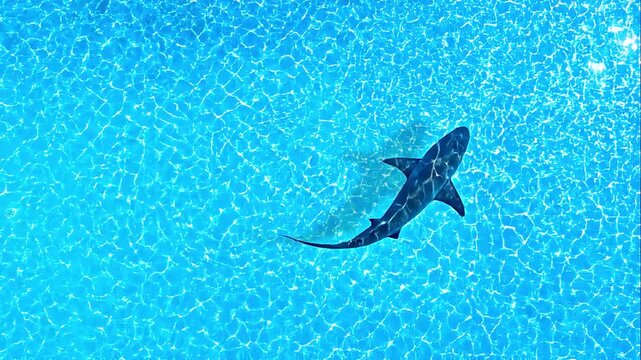 Squalo in una piscina