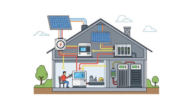 Smart Home Solar Energy System Diagram for Renewable Living