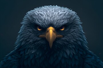 Fototapeta premium Detailed digital illustration of a majestic eagle with a powerful and intense gaze