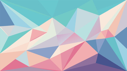 Obraz premium Abstract geometric polygonal background with soft pastel triangles and gradient colors low poly abstract geometric polygonal background triangle wallpaper triangulated colorful backdrop