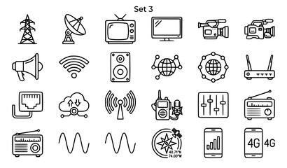 Fototapeta premium Minimal pet icons set veterinary care dog cat paw vaccine outline vector eps10
