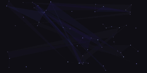 Abstract constellation star map with glowing lines on dark space background Vector, illustration © MDJahangir