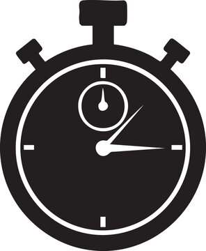 Stopwatch icon for time tracking and sports competition with stopwatch
