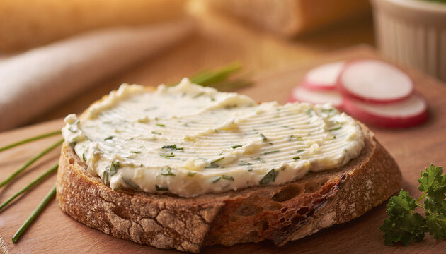 French Boursin Herb Cheese on Country Bread