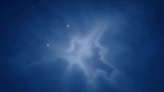 Luminous star field night sky cloud space ocean background dreamy glow fantasy nebula swirling blue misty atmosphere with tranquil cosmic mood luminous night sky ocean of star cloud background