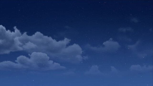 Starry night sky luminous cloud ocean background dreamy atmosphere, serene blue cosmic ocean background fantasy illustration digital art, peaceful calm starlight scene with scattered star field