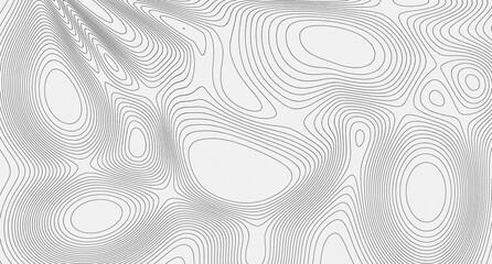 Abstract topographic map lines background, contour elevation map texture © wiwin
