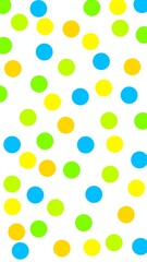 Colorful Polka Dot Pattern on White Background for Modern Decorative Design © Skyppiie