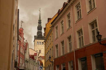 Obraz premium old houses in warsaw