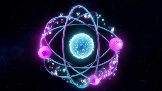 Glowing Probability Clouds of s and p Orbitals Around Nucleus