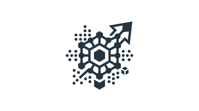 Abstract Data Structure Icon On White Background