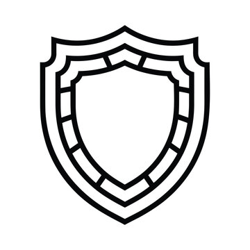 Shield vector illustration isolated on white background. secure concept.