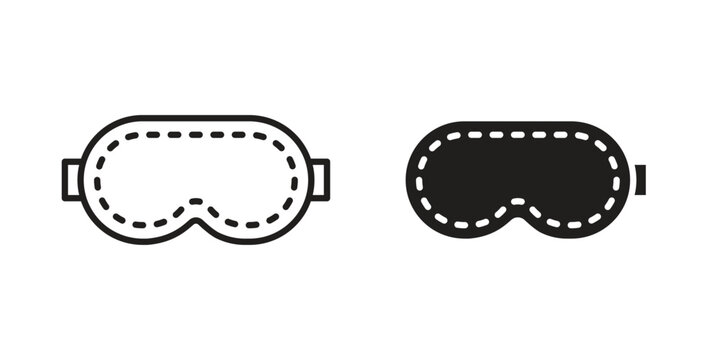 Eye mask icon editable pictograms collection