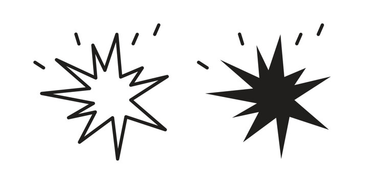 Explosion icon editable pictograms collection