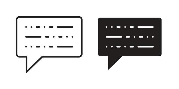 Morse code icon editable pictograms collection